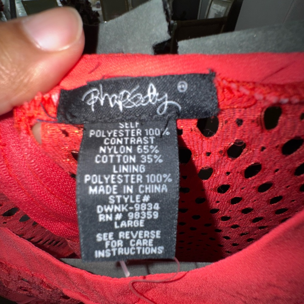 Red Phy. Ed. Mesh Top